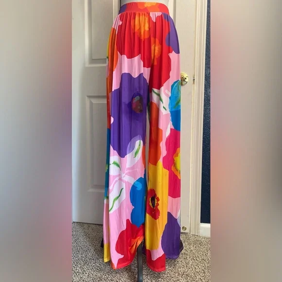 Colorful Floral pants - Picture 3 of 5